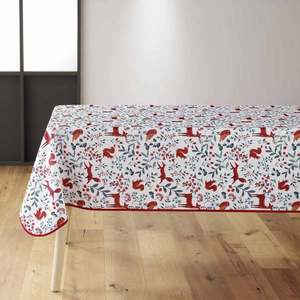 Obrus s lesným motívom a úpravou proti škvrnám vyobraziť