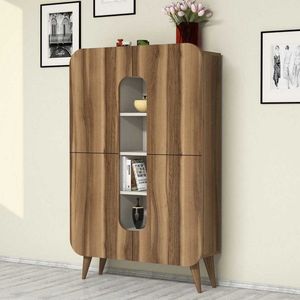 Viacúčelová skrinka Mine - Walnut, Cream vyobraziť