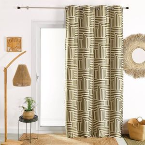 Žakárový záves s potlačou čiar vyobraziť
