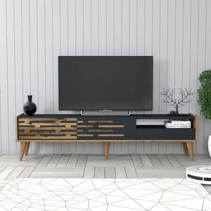 TV stolík Valensiya - Walnut, Anthracite vyobraziť