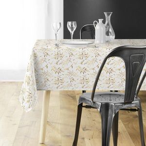 Obrus s metalickým rastlinným motívom vyobraziť