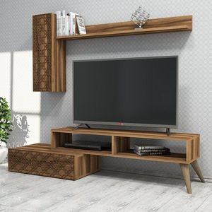 TV skrinka / Obývacia stena Planet - Walnut, Walnut vyobraziť