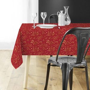 Obrus s metalickým rastlinným motívom vyobraziť