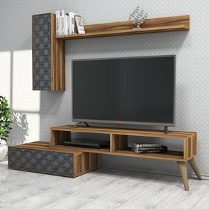TV skrinka / Obývacia stena Planet - Walnut, Chalcedony vyobraziť