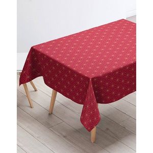 Obrus s metalickými geometrickými vzormi vyobraziť