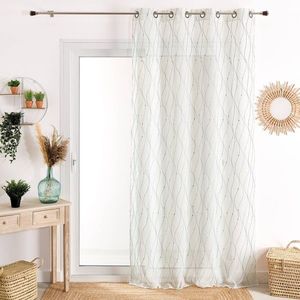 Voálová záclona s výšivkou vlniek vyobraziť