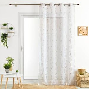 Voálová záclona s výšivkou vlniek vyobraziť