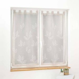 1 pár rovných zácloniek s výšivkou lístkov vyobraziť