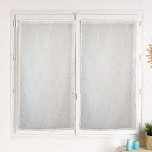 1 pár rovných zácloniek s výšivkou vlniek vyobraziť