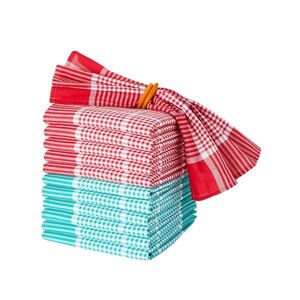 Súprava kockovaných textilných obrúskov vyobraziť