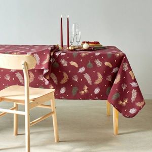 Obrus so zlatou potlačou vetvičiek vyobraziť