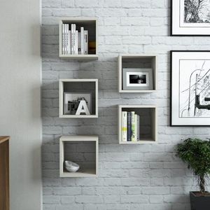 Nástenná polica Box - Cream vyobraziť