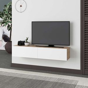 TV stolík Francy 135 - Sapphire Oak, White vyobraziť