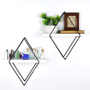Dekoratívna kovová nástenná polica Wr057 vyobraziť