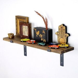 Dekoratívna drevená nástenná polica Lam002 vyobraziť