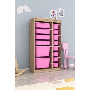 Viacúčelová skrinka Montana Xs 2D4N8U - Sonomo, Pink vyobraziť