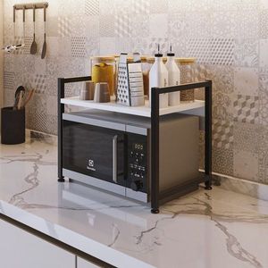 Kuchynská polica Malta - White, Black vyobraziť