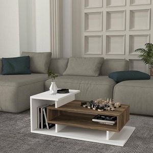 Konferenčný stolík Spring - White, Walnut vyobraziť