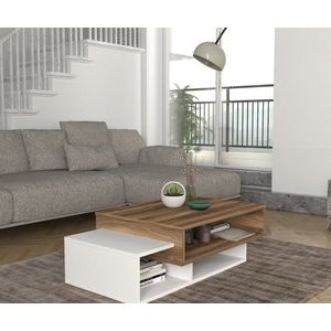 Konferenčný stolík Tab - White, Walnut vyobraziť