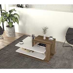 Konferenčný stolík Venüs - White, Walnut vyobraziť