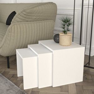 Sada odkladacích stolíkov (3 kusy) Zariel - White vyobraziť