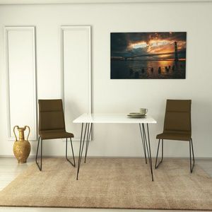 Stôl Sandalf Square - Shiny White vyobraziť