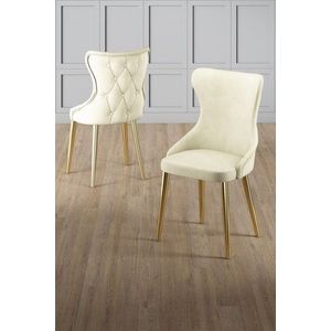 Súprava stoličiek (6 kusov) Alpa - Cream, Gold vyobraziť