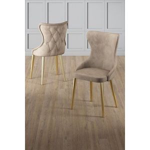 Súprava stoličiek (6 kusov) Alpa - Cappuccino, Gold vyobraziť