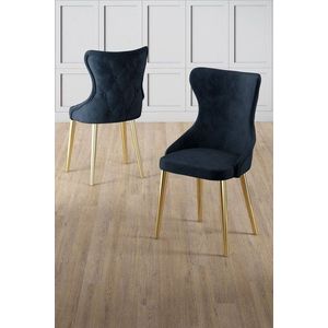 Súprava stoličiek (6 kusov) Alpa - Anthracite, Gold vyobraziť