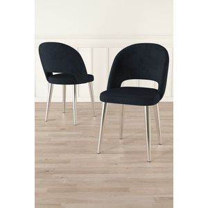 Súprava stoličiek (6 kusov) Pane - Anthracite, Chrome vyobraziť