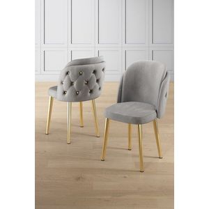 Súprava stoličiek (6 kusov) Axle - Grey, Gold vyobraziť
