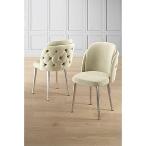 Súprava stoličiek (6 kusov) Axle - Cream, Chrome vyobraziť