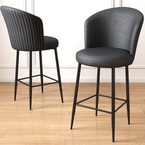 Bar Stool Set (6 Pieces) Uras - Anthracite, Black vyobraziť