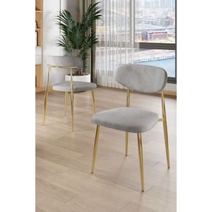 Súprava stoličiek (4 kusy) Vina - Grey, Gold vyobraziť