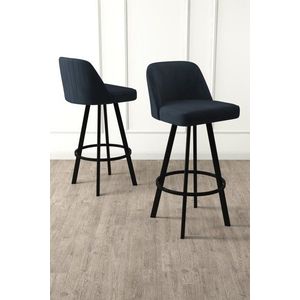 Bar Stool Set (4 Pieces) Atex - Anthracite, Black vyobraziť