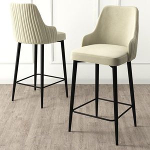 Bar Stool Set (6 Pieces) Enox - Cream, Black vyobraziť