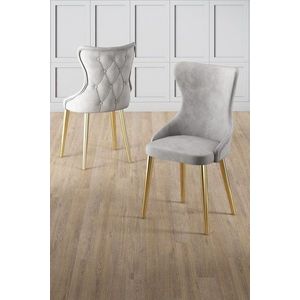 Súprava stoličiek (4 kusy) Alpa - Grey, Gold vyobraziť
