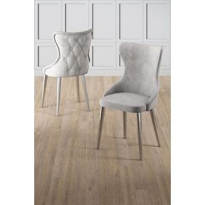 Súprava stoličiek (4 kusy) Alpa - Grey, Chrome vyobraziť