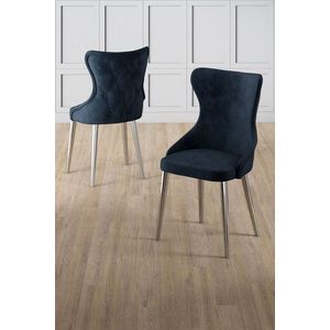 Súprava stoličiek (4 kusy) Alpa - Anthracite, Chrome vyobraziť