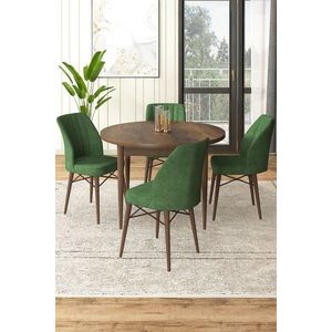 Dining Table & Chairs Set (5 Pieces) Rox - Baroque, Khaki vyobraziť