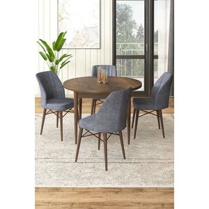 Dining Table & Chairs Set (5 Pieces) Rox - Baroque, Fume vyobraziť