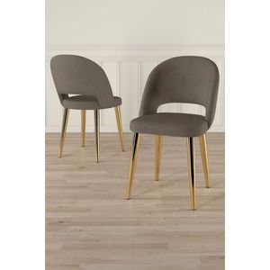 Súprava stoličiek (4 kusy) Pane - Cappuccino, Gold vyobraziť