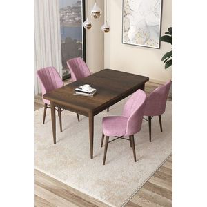 Dining Table & Chairs Set (5 Pieces) Arp - Baroque, Pink vyobraziť