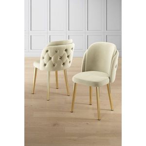 Súprava stoličiek (4 kusy) Axle - Cream, Gold vyobraziť