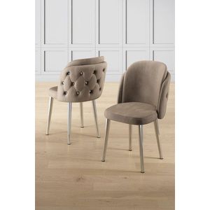 Súprava stoličiek (4 kusy) Axle - Cappuccino, Chrome vyobraziť