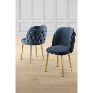 Súprava stoličiek (4 kusy) Axle - Anthracite, Gold vyobraziť