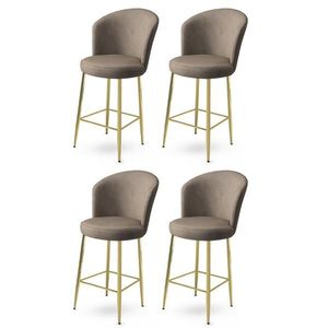 Bar Stool Set (4 Pieces) Alte - Cappuccino, Gold vyobraziť