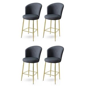 Bar Stool Set (4 Pieces) Alte - Anthracite, Gold vyobraziť