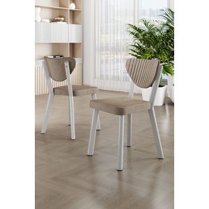 Súprava stoličiek (6 kusov) Arfe - Cappuccino, White vyobraziť