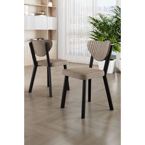Súprava stoličiek (6 kusov) Arfe - Cappuccino, Black vyobraziť